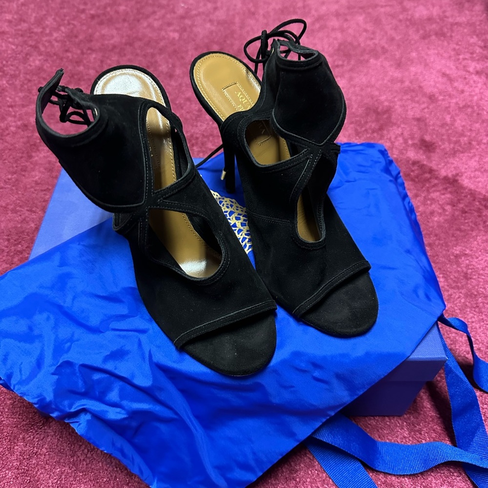 AQUAZZURA SEXY THING 105 SIZE 38.5